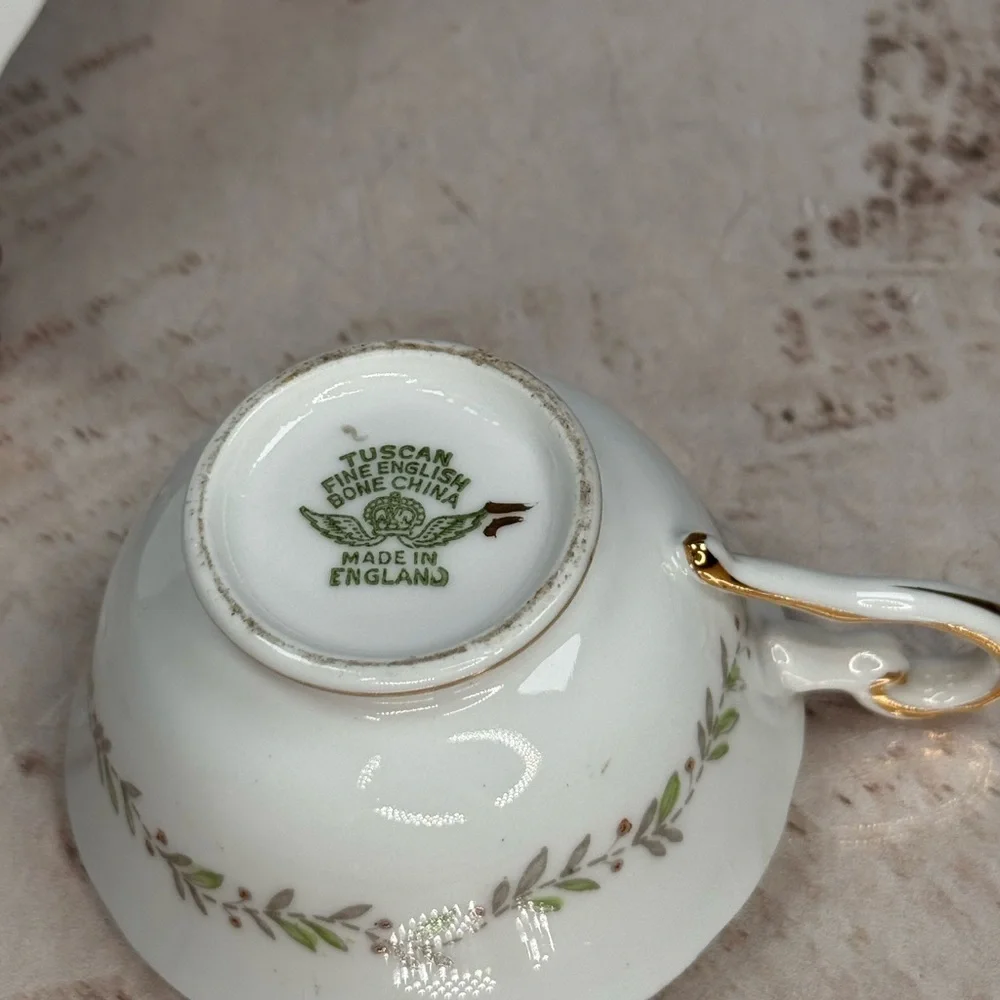 Vintage Taylor & Kent Bone China Teacup Saucer England